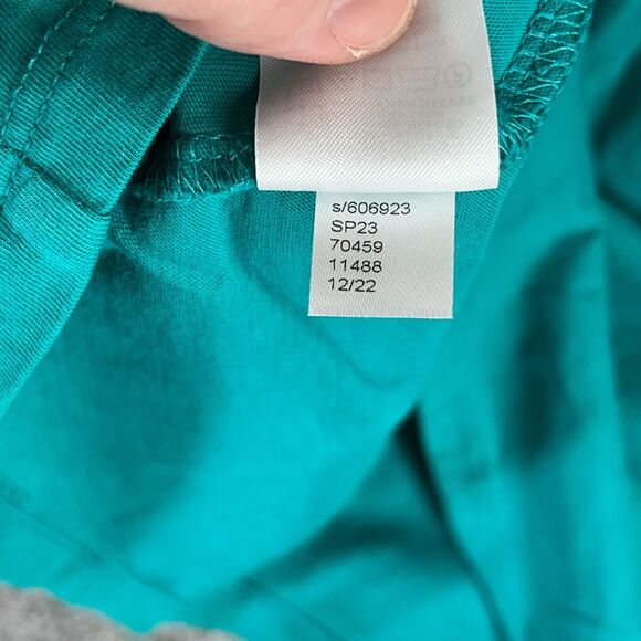 LOFT Shirt Womens M Blue Cutout Ruffle Flutter Sleeves Square Neck Wonderlust - Picture 5 of 8